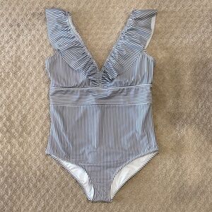 Striped One-Piece Swimsuit